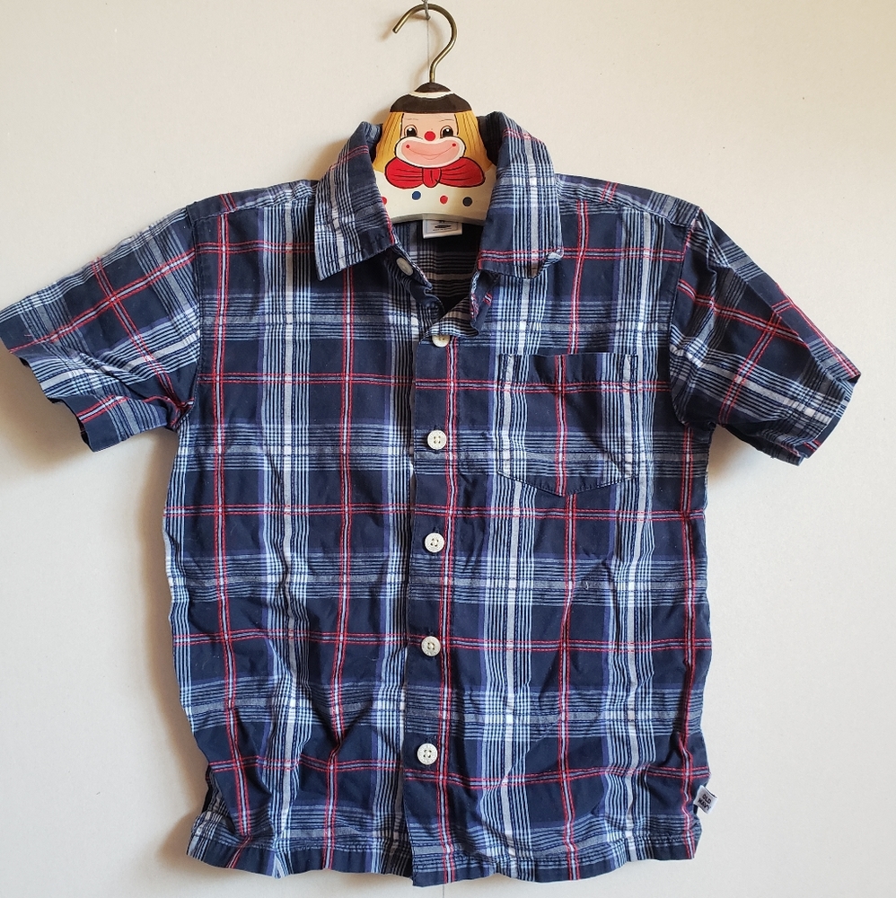 4/$20 Boys short sleeve button up shirt, size 3T, preppy collared shirt Old Navy